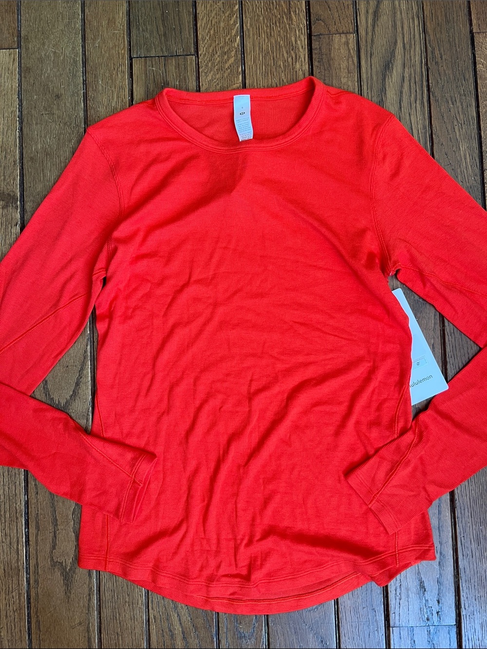 Lululemon Cherry Ember Hold Tight Long Sleeve Top Size 8 New With Tags NWT